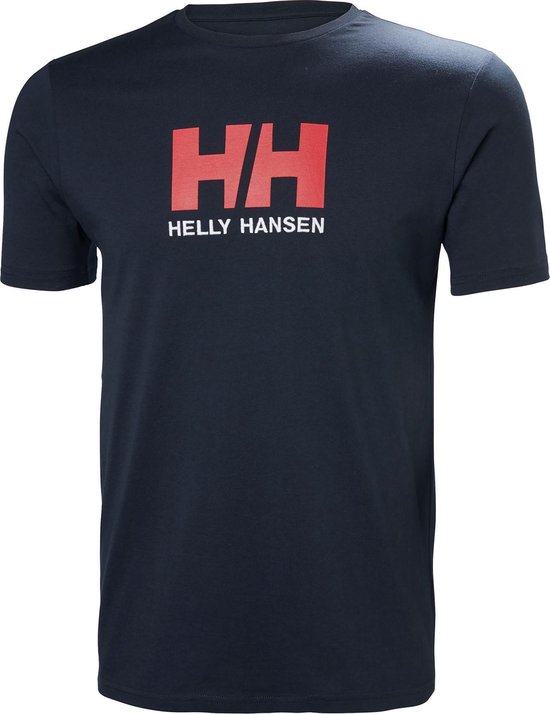 Helly Hansen Logo T-shirt 33979-597, Mannen, Blauw, T-shirt maat: L EU