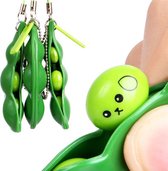 Antistress Bonen | Souvenirs - tashanger - sleutelhanger|Fopartikel | Antistress | Bean squishes | Funcadeau | Speelgoed voor kinderen en volwassenen - Groen