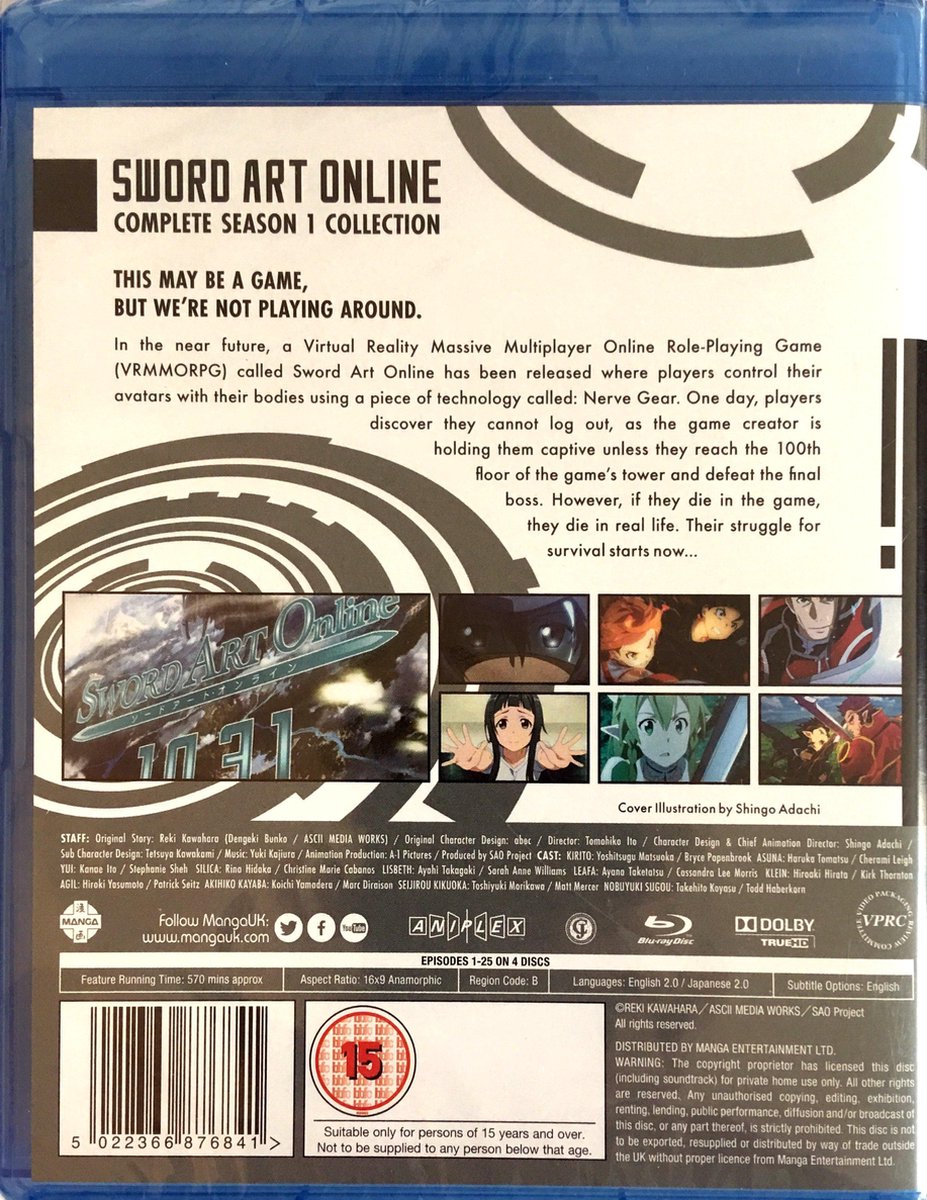 Bol Com Sword Art Online Complete Season 1 Collection Episodes 1 25 Blu Ray Blu Ray Dvd S