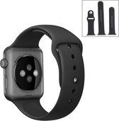 Siliconen sport bandje 42mm voor Apple Watch (series 1&2) Sportband Zwart.
