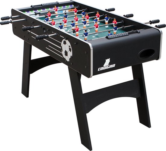 Cougar Jump Shot TS Voetbaltafel Zwart - Tafelvoetbal - Telescopische stangen