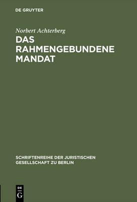 Schriftenreihe der Juristischen Gesellschaft Zu Berlin-Das r ... - cover