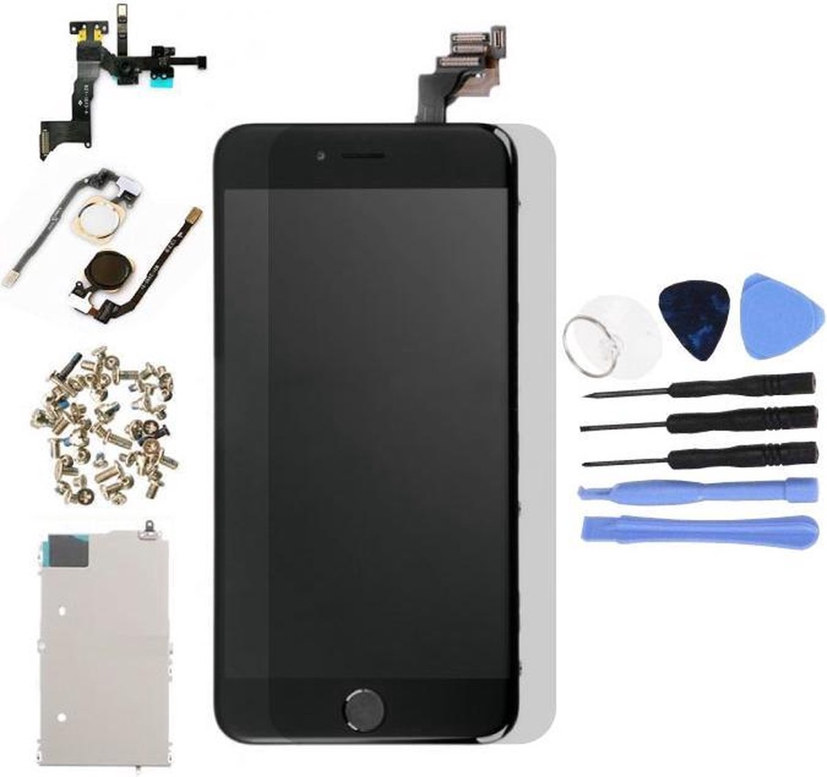 Nieuw - Voor Apple iPhone 6 Plus - AAA+ Voorgemonteerd LCD scherm Zwart & Tools + Screen Guard