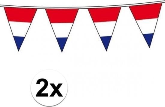 2x Vlaggenlijnen Holland rood wit blauw - slingers | bol