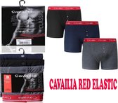 2x 3st boxershorten M Cavailia rood elastisch ondergoed boxers Trunks shorts
