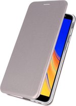 Bestcases Hoesje Slim Folio Telefoonhoesje Samsung Galaxy J4 Plus - Grijs