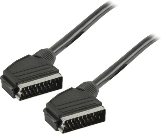 SCART Cable SCART Male - SCART Male 1.00 m Black - Valueline
