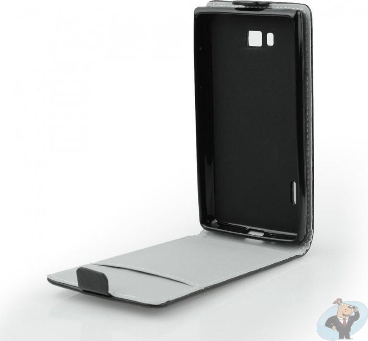 Huawei P8 Lite Flip Hoesje - Forcell Flexi Slim Zwart