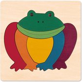 Hape Vormenpuzzel Rainbow Frog Junior Hout 7 Stukjes