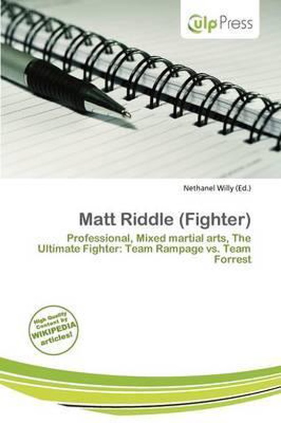 Matt Riddle (Fighter) | 9786139506514 | Boeken | bol.com