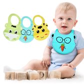 Siliconen slabbetje - baby slabber - wortel -handige slabber - waterdichte baby slabbetjes - zachte slabber met opvangbakje - Unisex slabbers