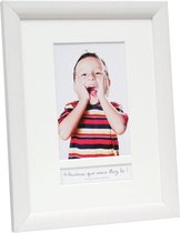 Deknudt Frames fotolijst S54SF1 P1FR - wit - foto 10x20 met tekstvak