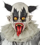 PARTYTIME - Zwart en wit duivels clown masker voor volwassenen