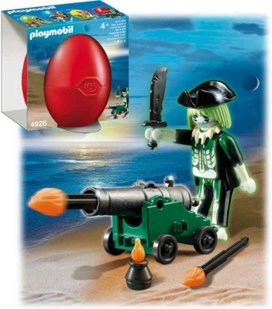 Foto: Playmobil spookpiraat met kanon in ei 13x13x10cm avonturen speelgoed