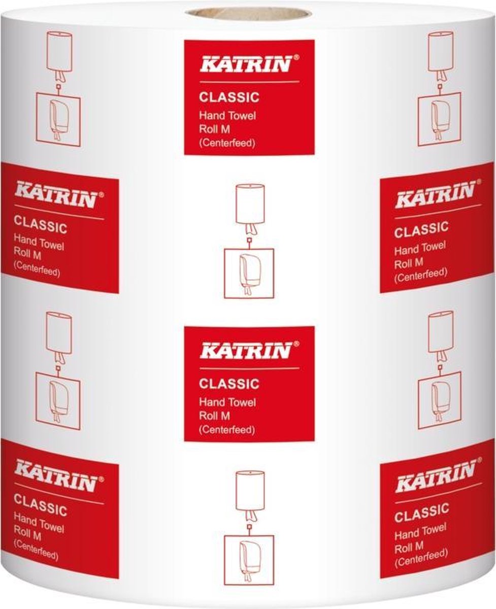 Katrin 485049 papieren handdoek 790 vellen wit - 1 rol
