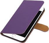 Paars Effen booktype wallet cover hoesje voor Apple iPhone 7 Plus / 8 Plus