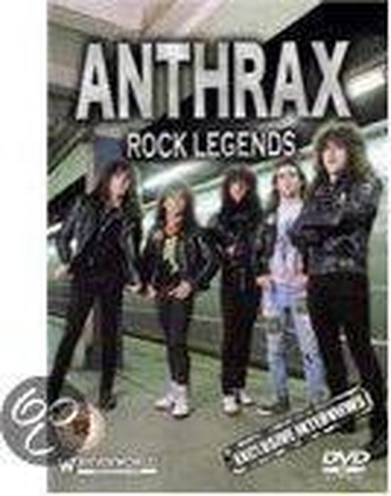 Anthrax Rock Legends: vijf mannen in leren jassen en spijkerbroeken staan buiten.