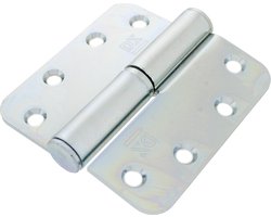 Paumelle - Verzinkt - Staal verzinkt - Dulimex - Dulimex kogelstiftstaal ronde hoek 89x89mm SKG3 DIN rechts