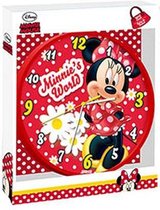Disney Minnie Mouse - Wandklok - Rond - Kunststof - Ø25 cm - Rood