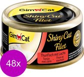 Gimcat Shinycat Filet 70 g - Kattenvoer - 48 x Tonijn&Zalm