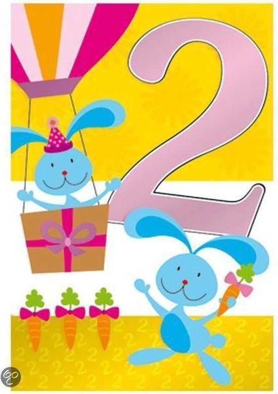taart Reactor Sturen Verjaardagskaart 2 jaar | bol.com