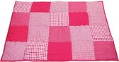 Taftan - Boxkleed Ruitjes Patch - 100 x 80 cm - Fuchsia