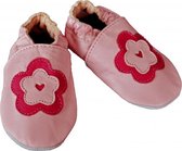 Petitoo leren babyslofje roze bloem-medium