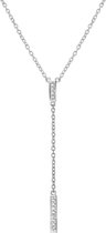 The Fashion Jewelry Collection Ketting Balkje 1,2 mm 41 + 4 cm - Zilver