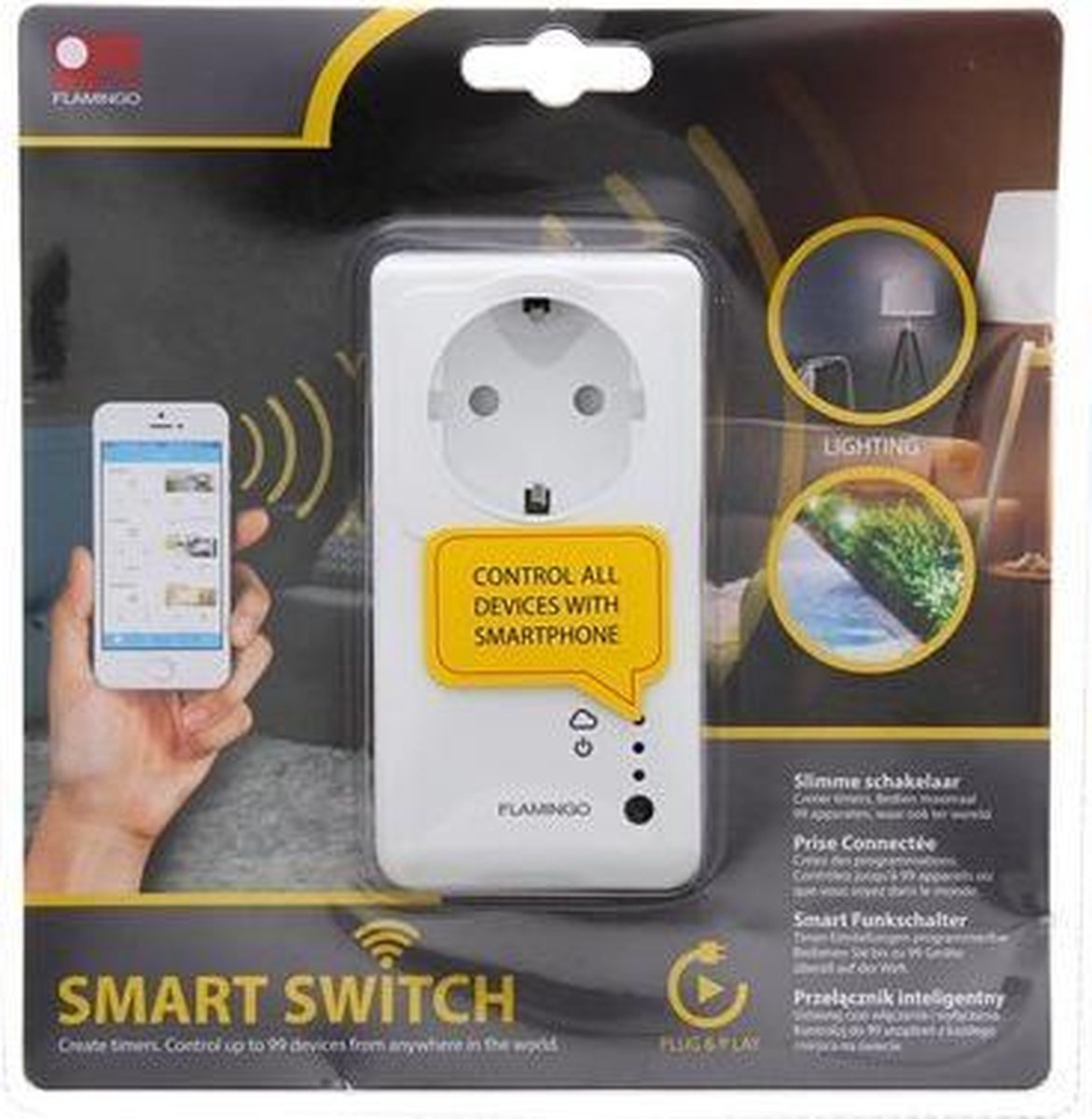 Wifi smart plug | Slimme stekker | Stopcontact schakelaar met app | Flamingo  SF-5015HC | bol.com