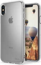 Telefoonhoesje voor iPhone X - HD Clear Crystal Ultradunne krasbestendig TPU beschermhoes - Zwart