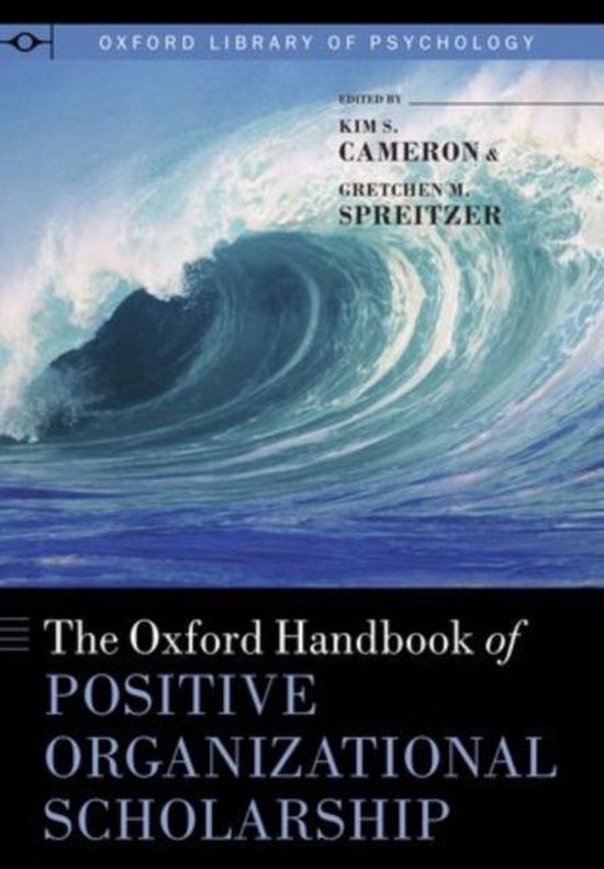 Het Oxford Handbook of Positive Organizational Scholarship, met een golvende oceaan op de kaft.