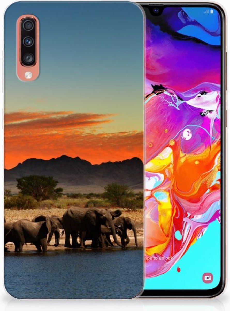 Samsung Galaxy A70 TPU Hoesje Olifanten