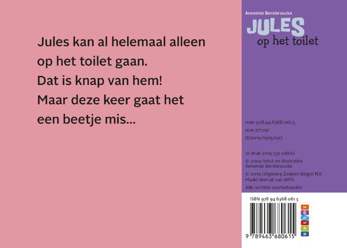 Jules Kartonboekje 4 - Jules Op Het Toilet, Annemie Berebrouckx | 9789463680615 | Boeken | Bol.Com