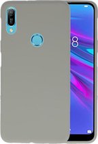 BackCover Hoesje Color Telefoonhoesje voor Huawei Y6 (Prime) 2019 - Grijs
