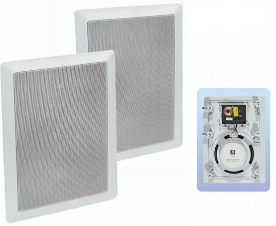 E-Audio B411A 2-weg inbouwluidsprekers voor muur of plafond 120 watt - E-Audio