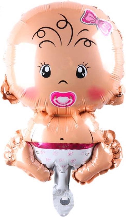 Helium ballon geboorte meisje its a girl 43cm leeg of gevuld - Cadeaus