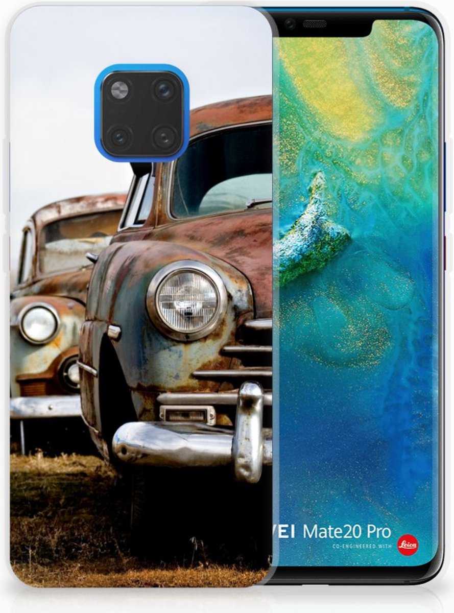 Huawei Mate 20 Pro Siliconen Hoesje met foto Vintage Auto