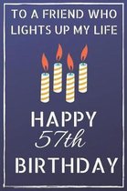 To a friend who lights up my life Happy 57th Birthday