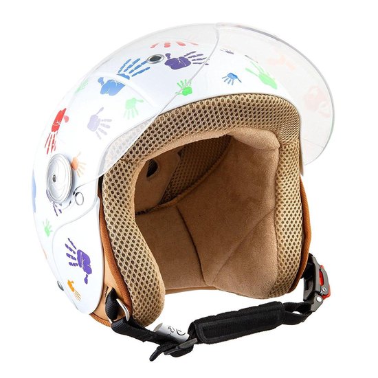 SOXON • COLOR HANDS Kinderhelm • XS • Helm Motor Scooter Brommer