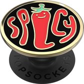 PopSockets PopGrip - Verwisselbare Telefoonbutton en Standaard - Spicy Black Enamel