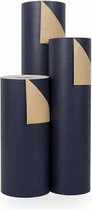 Cadeaupapier Blauw - Kraftpapier - Rol 30cm - 200m - 70gr | Winkelrol / Toonbankrol / Geschenkpapier / Kadopapier / Inpakpapier
