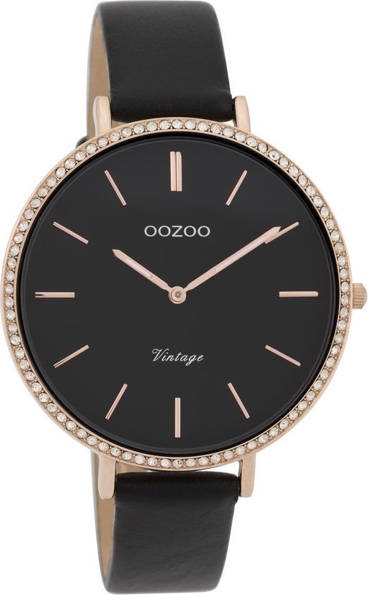 OOZOO Vintage Zwart horloge (40 mm) – Zwart