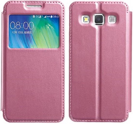redden Verrijken federatie Samsung Galaxy A3 Hoesje Roze met Venster | bol.com