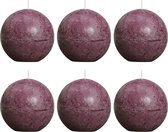 Bolsius Bolkaars Rustiek - Paars (per 6 stuks) - Ø 8 cm