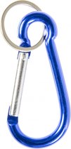 Lg-imports Karabijnhaak Sleutelhanger 8 Cm Blauw