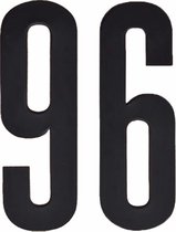Cijfer sticker 96 zwart 10 cm - klikocijfers / losse plakcijfers