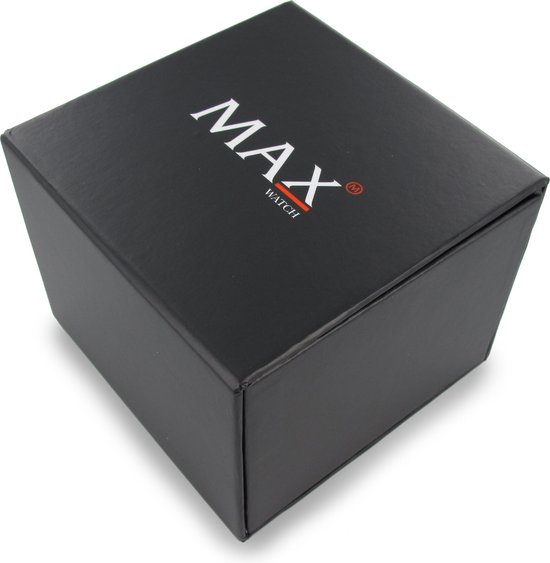 Max Classic Chrono 5 MAX500 Horloge - Leren band - Ø 36 mm - Zwart / Zilverkleurig