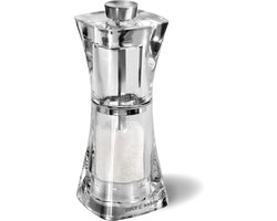 Cole & Mason Crystal Zoutmolen – Keramisch Maalwerk – Verstelbare Maalgraad – 12,5 cm – Transparant