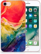 TPU Bumper Silicone Étui Housse pour iPhone SE (2020) | 7/8 Coque Aquarelle Noir