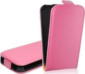 Huawei Ascend P6 Lederlook Flip Case hoesje Roze